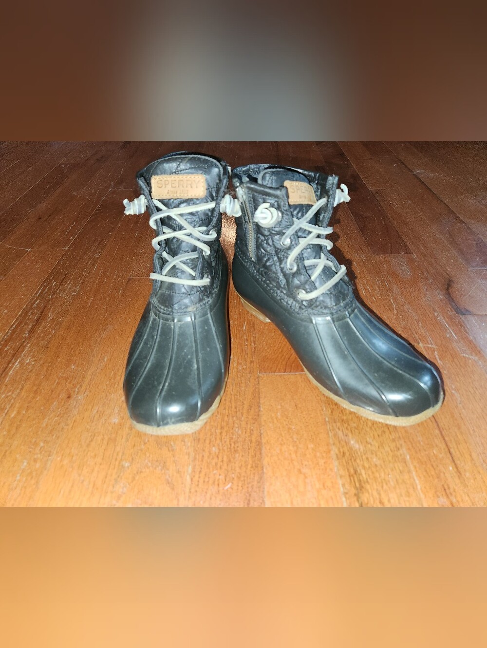 Sperry Women’s Black Duck Boots - Quilted Upper